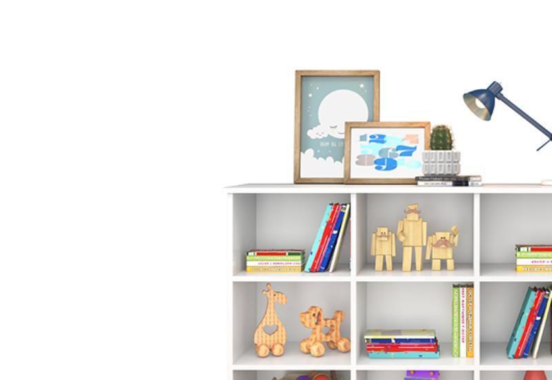 Nicho Organizador 108 x 83cm Branco - Qmovi Imagem de Nicho Organizador 108 x 83cm Branco - Qmovi