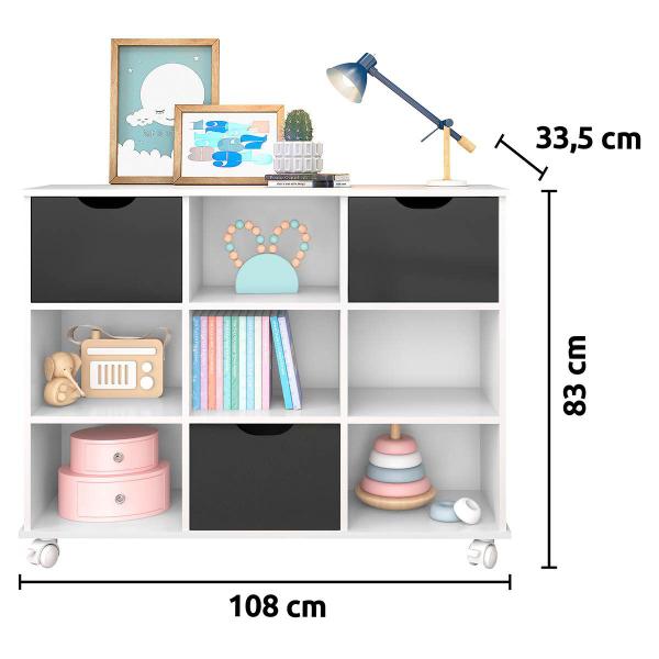 Imagem de Nicho Organizador c/ 6 Gavetas com Rodízio Roterdã Q01 - ADJ Decor