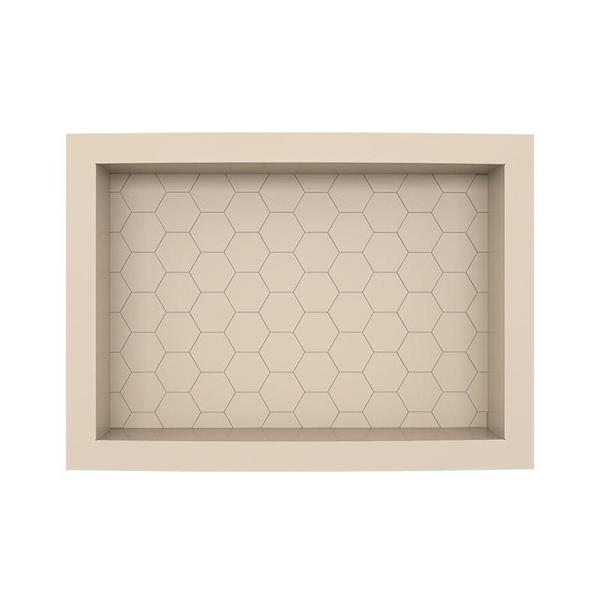 Imagem de Nicho Para Banheiro 40x27x9.5 Termoplástico Cozimax Bege