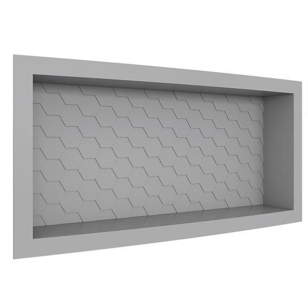 Imagem de Nicho Para Banheiro 60x27x9.5 Termoplástico Cozimax Cinza