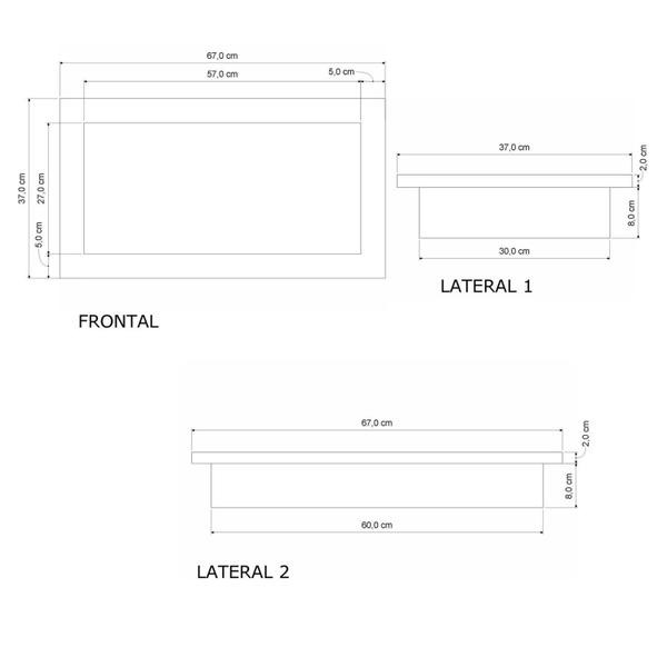 Imagem de Nicho para Banheiro em Ardósia Gold 37x67x10cm Venturi