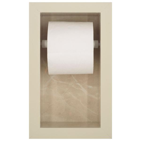 Nicho Para Banheiro Em Porcelanato E Porta Papel Higiênico Duplo - Kit com 2 peças (Bege 50) - Incompany Imagem de Nicho Para Banheiro Em Porcelanato E Porta Papel Higiênico Duplo - Kit com 2 peças (Bege 50)
