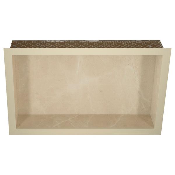 Nicho Para Banheiro Em Porcelanato E Porta Papel Higiênico Duplo - Kit com 2 peças (Bege 50) - Incompany Imagem de Nicho Para Banheiro Em Porcelanato E Porta Papel Higiênico Duplo - Kit com 2 peças (Bege 50)