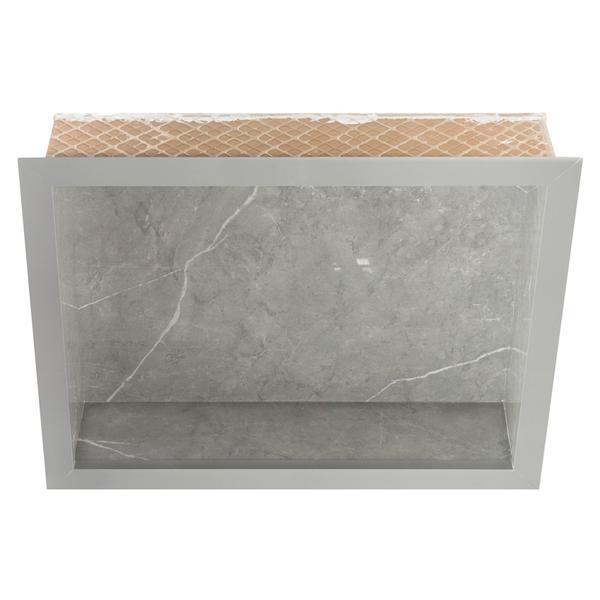 Nicho Para Banheiro Em Porcelanato Polido Porta Shampoo Sabonete e Porta Papel Higiênico (Cinza 40) - Incompany Imagem de Nicho Para Banheiro Em Porcelanato Polido Porta Shampoo Sabonete e Porta Papel Higiênico (Cinza 40)