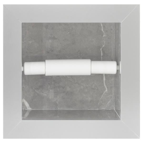 Nicho Para Banheiro Em Porcelanato Polido Porta Shampoo Sabonete e Porta Papel Higiênico (Cinza 40) - Incompany Imagem de Nicho Para Banheiro Em Porcelanato Polido Porta Shampoo Sabonete e Porta Papel Higiênico (Cinza 40)