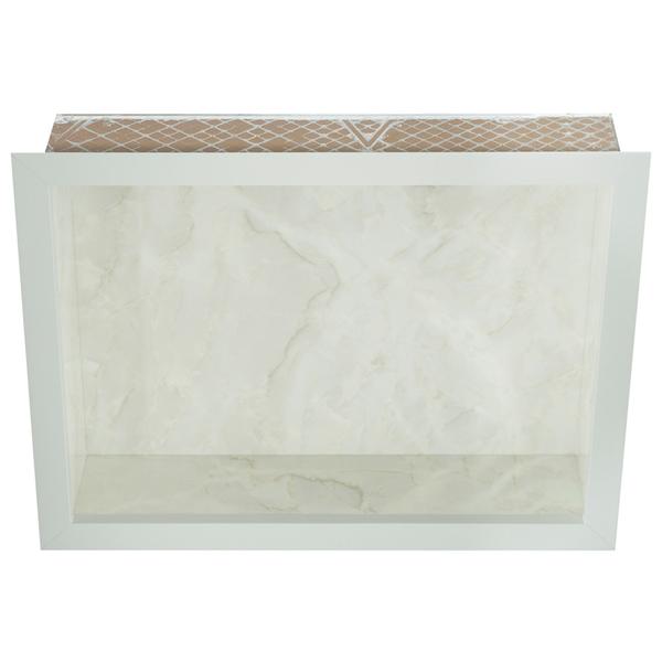 Nicho Para Banheiro Em Porcelanato Polido Porta Shampoo Sabonete e Porta Papel Higiênico (Gabana 40) - Incompany Imagem de Nicho Para Banheiro Em Porcelanato Polido Porta Shampoo Sabonete e Porta Papel Higiênico (Gabana 40)