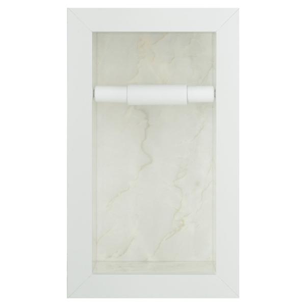 Nicho Para Banheiro Em Porcelanato Polido Porta Shampoo Sabonete e Porta Papel Higiênico (Gabana 40) - Incompany Imagem de Nicho Para Banheiro Em Porcelanato Polido Porta Shampoo Sabonete e Porta Papel Higiênico (Gabana 40)
