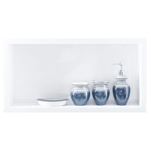 Nicho Para Banheiro Em Porcelanato Polido Porta Shampoo Sabonete Organizador - Branco 60 - Incompany Imagem de Nicho Para Banheiro Em Porcelanato Polido Porta Shampoo Sabonete Organizador - Branco 60