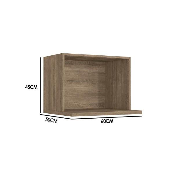 Imagem de Nicho para Cozinha Maxxi G738 Suporte p/ Microondas 60cm Nogal - Kappesberg