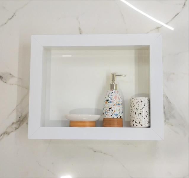 Nicho Porcelanato Sobrepor Baneheiro 55x37x9 - Belo Nicho Imagem de Nicho Porcelanato Sobrepor Baneheiro 55x37x9