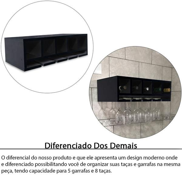 Nicho Suporte Garrafeiro Adega Garrafa Vinho E Taças De Parede Em MDF - Genus Móveis Imagem de Nicho Suporte Garrafeiro Adega Garrafa Vinho E Taças De Parede Em MDF