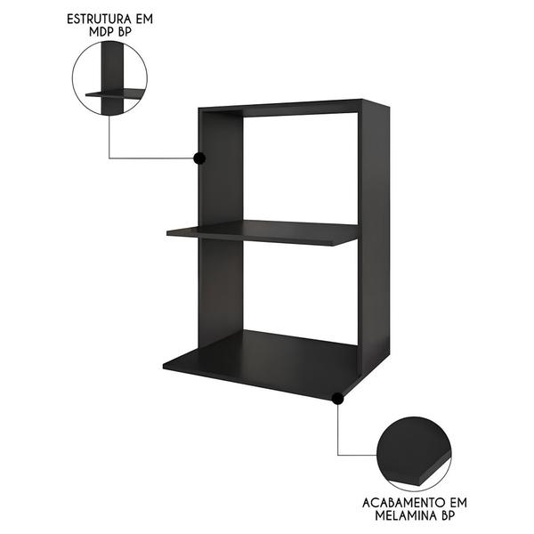 Imagem de Nicho Suporte para Microondas e Forno de Parede em MDF e Madeira Maclavi Móveis