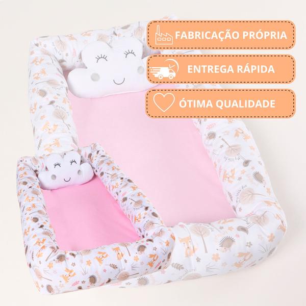 Ninho Redutor de Berço Para Bebê Quadrado Sublimado Menina Menino - Maria's Baby Imagem de Ninho Redutor de Berço Para Bebê Quadrado Sublimado Menina Menino