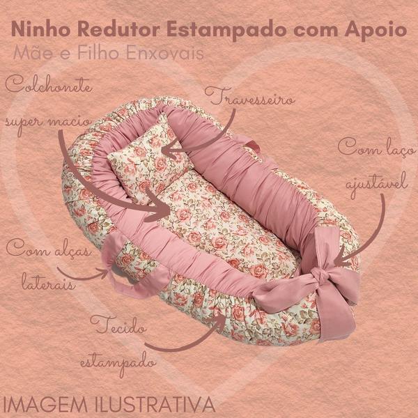 Imagem de Ninho Redutor para Bebê Berço 100% Algodão - Mãe e Filho Enxovais