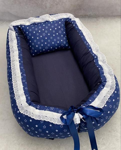 Ninho Redutor para bebe -Super Confortável - Estrelinha Thor Azul Marinho - Jandis Baby Enxovais Imagem de Ninho Redutor para bebe -Super Confortável - Estrelinha Thor Azul Marinho