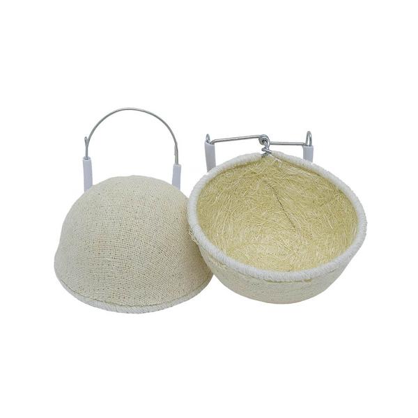 Ninho Taça para Coleira Bigodinho Patativa Pintassilgo Cablochinho Coleirinho Algodão e Sisal - Ninhos Araça Imagem de Ninho Taça para Coleira Bigodinho Patativa Pintassilgo Cablochinho Coleirinho Algodão e Sisal