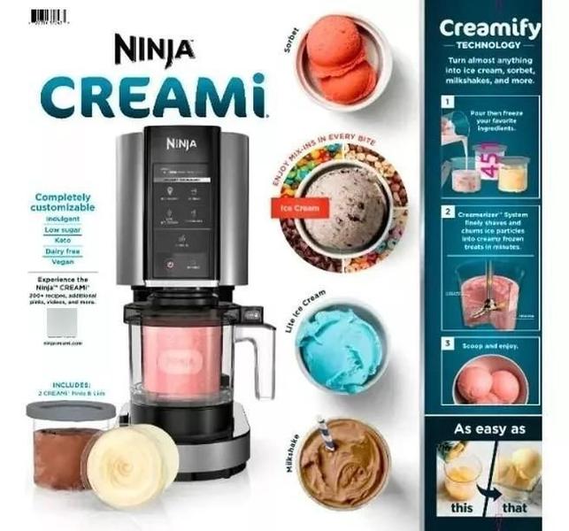 Imagem de Ninja Creami 7-In-1 Maquina De Soverte, Milkshake E Frozen