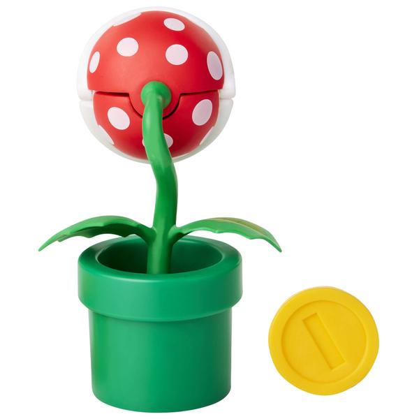 Imagem de Nintendo Super Mario Piranha Planta 4" Figura Articulada com Moeda