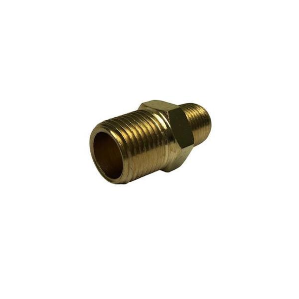 Imagem de Niple Latão Duplo Adaptador Conexão Metal 1/2 x 1/4 Npt