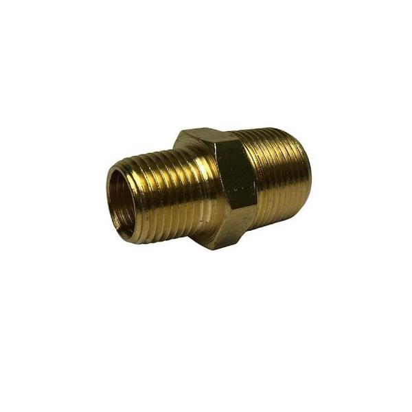 Imagem de Niple Latão Duplo Adaptador Conexão Metal 3/4 x 1/8 Npt