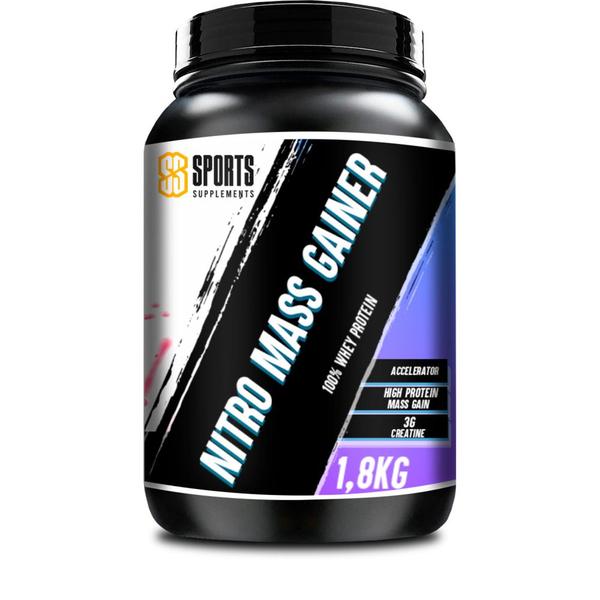 Imagem de NITRO GAINER MASS 1,8kg HIPERCALÓRICO SPORTS SUPPLEMENTS