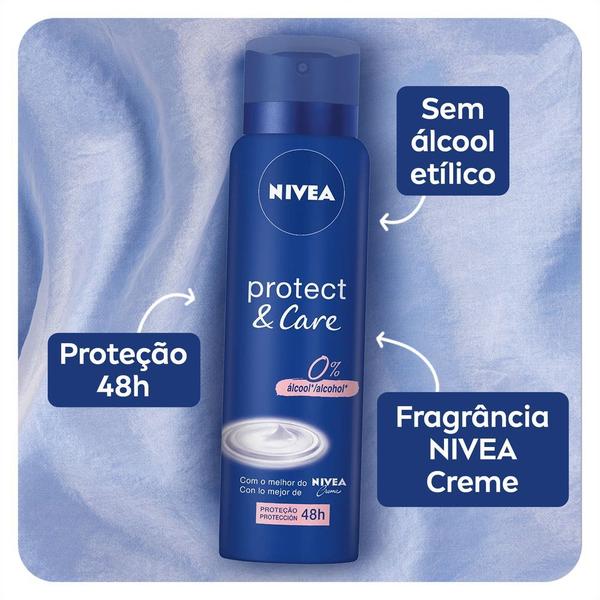 Imagem de Nivea Desodorante Antitranspirante Aerosol Protect & Care Fem Promo 200Ml - 6 Unidades