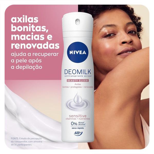 Imagem de NIVEA Desodorante Antitranspirante Aerossol Deomilk Sensitive 150ml