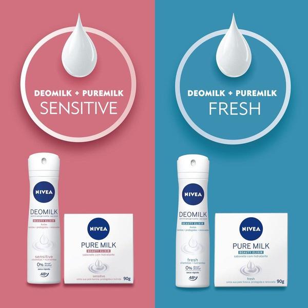 Imagem de NIVEA Sabonete em Barra Pure Milk Sensitive 90g