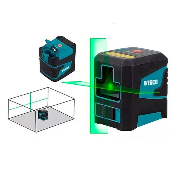 Imagem de Nível a Laser 2 Linhas Verdes Cruzadas com Suporte Magnético e Bolsa Ws8915k Wesco