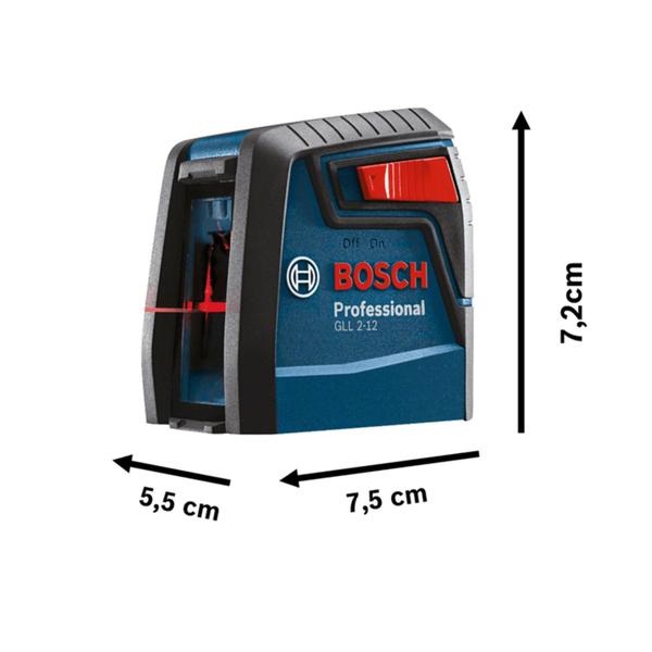 Imagem de Nível a Laser de Linha Bosch GLL 2-12 12m - com Bolsa e Suporte