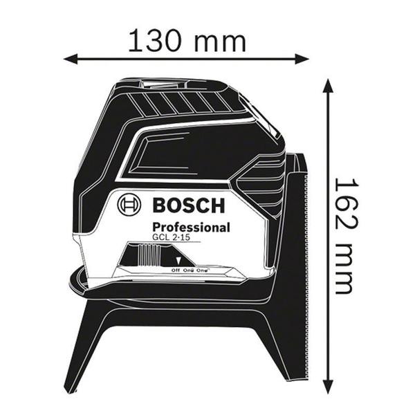 Imagem de Nível à Laser de Linhas GCL 2-15 com Maleta Base Magnética e Clipe de Teto BOSCH