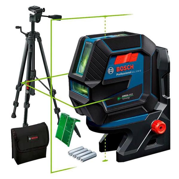 Imagem de Nível a Laser de Linhas Verdes Com Tripé e Acessórios GCL 2-50G 0601.066.M01 BOSCH