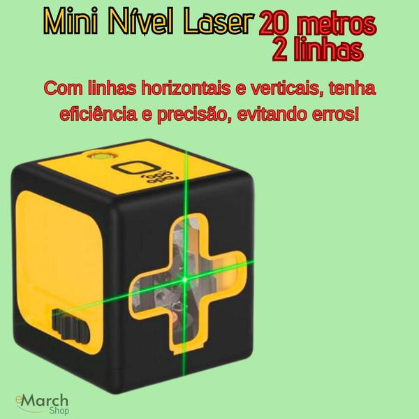 Imagem de Nivel a laser de precisão 2 linhas auto nivelamento profissional USB recarregável