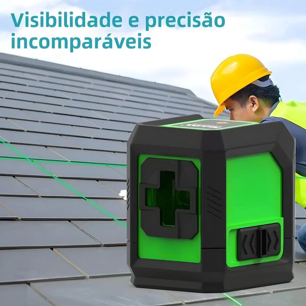 Imagem de Nível a Laser Hilda com Feixe Verde - 2 Linhas de Autonivelamento (Horizontal e Vertical)