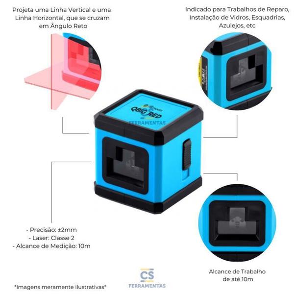 Imagem de Nivel a laser instrumax qbig red linhas cruzadas  - ADA INSTRUMENTS