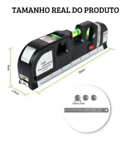 Imagem de Nível A Laser Pro 4Em1 Trena Nível Bolha Régua Profissional