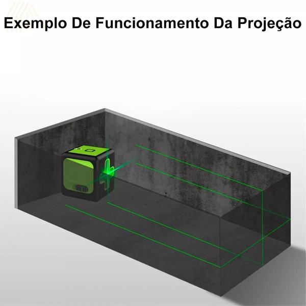 Imagem de Nivel A Laser Verde 360 Graus 2 Linhas Com Esquadro 20M 