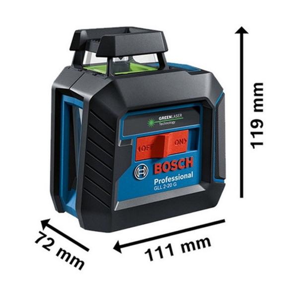 Imagem de Nível A Laser Verde 360º Bosch Gll 2-20g Suporte Magnetico