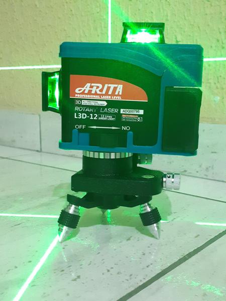 Imagem de Nível A Laser Verde +controle 12 Linhas Marca Rodapé  ARITA