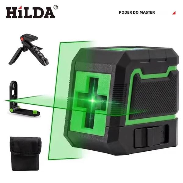 Imagem de Nível a Laser Verde Hilda - 2 Linhas, Auto-nivelamento, Horizontal e Vertical