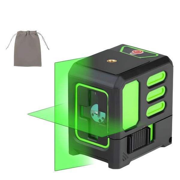 Imagem de Nível a Laser Verde Hilda - 2 Linhas Cruzadas (Horizontal e Vertical) - Alcance de 15m