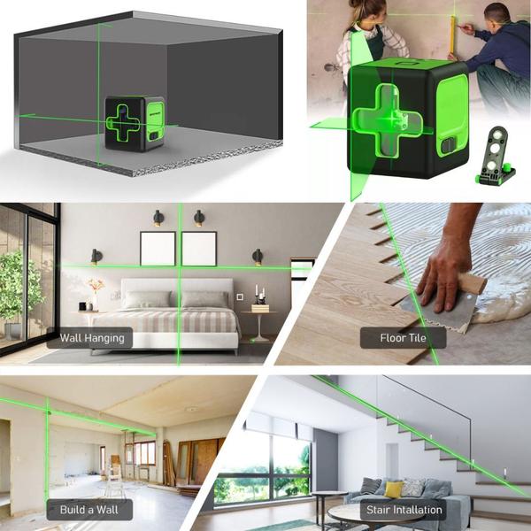 Imagem de Nível A Laser Verde Profissional Linha Vertical Horizontal + Tripé