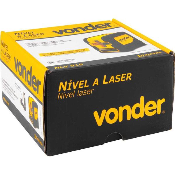 Imagem de Nível a Laser Vermelho de 10 Metros NLV 010 com Suporte Magnético e Bolsa em Lona- 3820000010 - VONDER