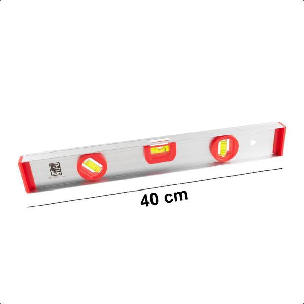 Imagem de Nível De Alumínio 40Cm 3 Bolhas Profissional