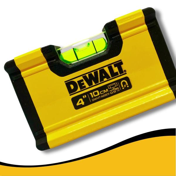 Nível De Mão Dewalt 4'' 10cm Com Bolha Alumínio E Base Magnética Gancho para Cintura Construção DWHT42801Portátil Imagem de Nível De Mão Dewalt 4'' 10cm Com Bolha Alumínio E Base Magnética Gancho para Cintura Construção DWHT42801Portátil