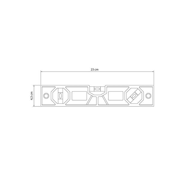 Imagem de Nível de Plástico 230mm com Ampola Removível para 3 Posições - Tramontina