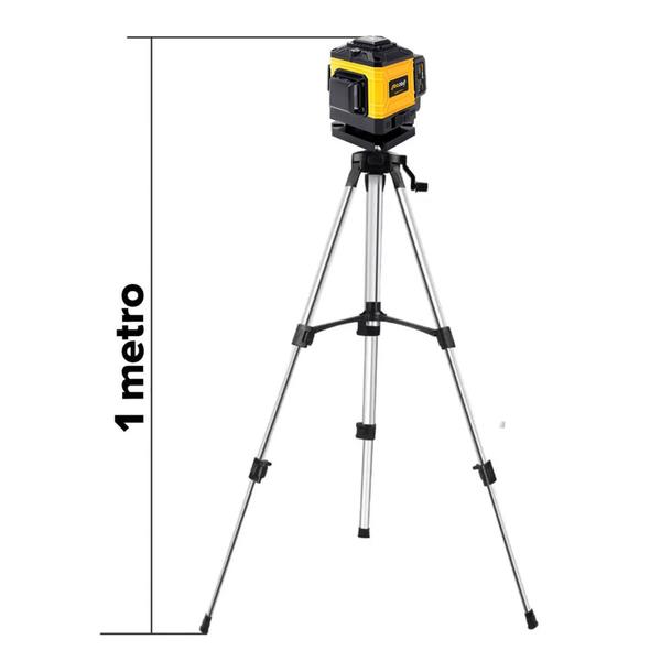 Imagem de Nível Laser 3D 12 Linhas Autonivelante Recarregável Tripé Profissiona+ Chaves Isoladas - Oba Oba Mix