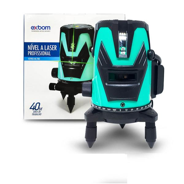 Imagem de Nível Laser 40m 2 Linhas Exbom Modelo FEPRO-NL700