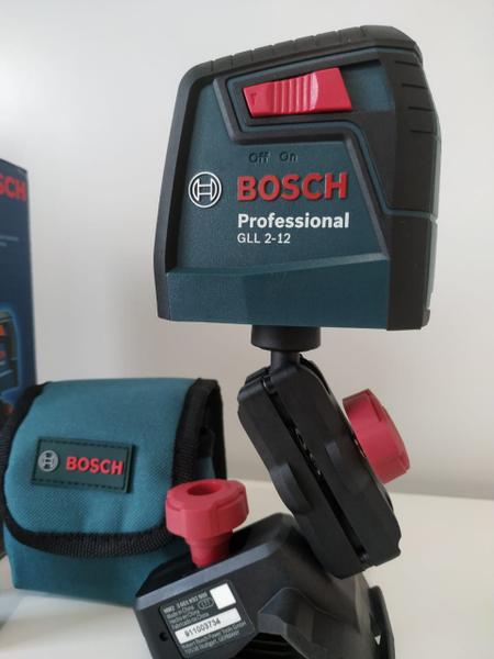 Imagem de Nível Laser Bosch GLL 2-12 alcance 12m com suporte e bolsa de proteção