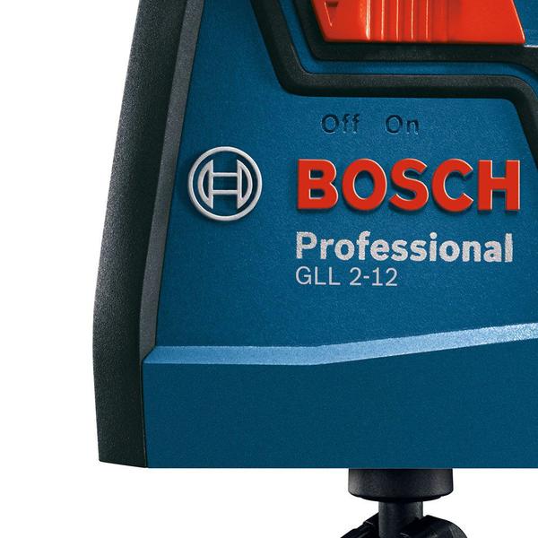 Imagem de Nível Laser Bosch GLL 2-12 alcance 12m com suporte e bolsa de proteção